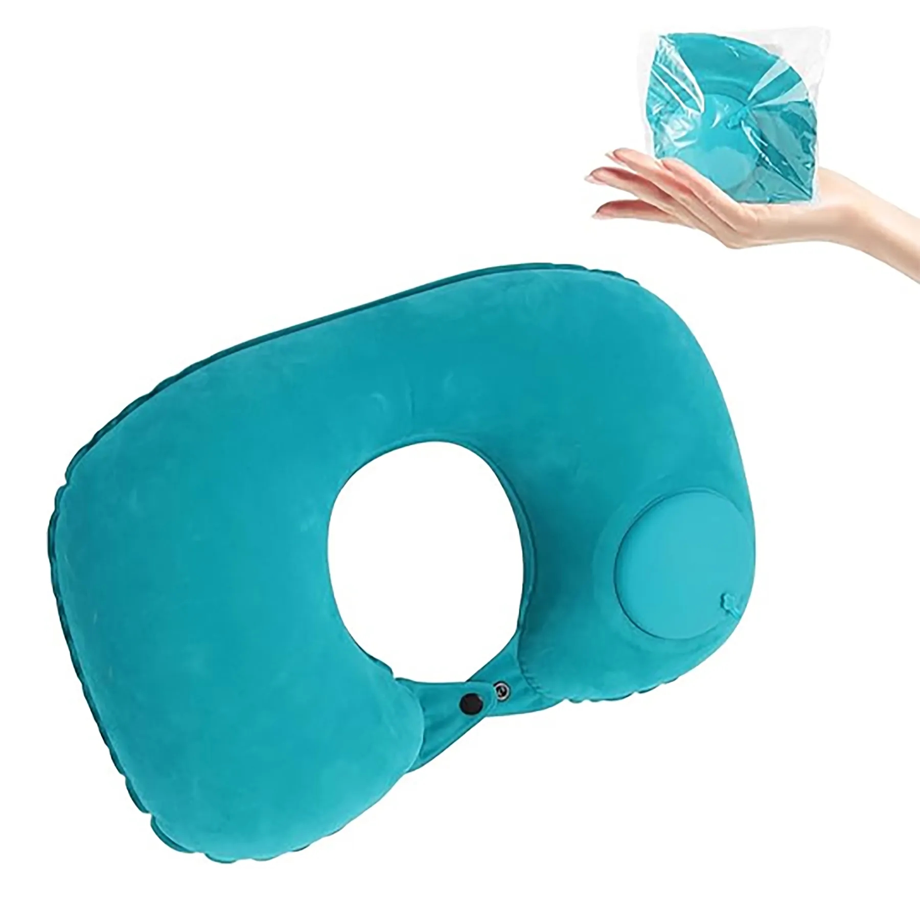 Inflatable Travel Neck Pillow with Easy Inflation 2