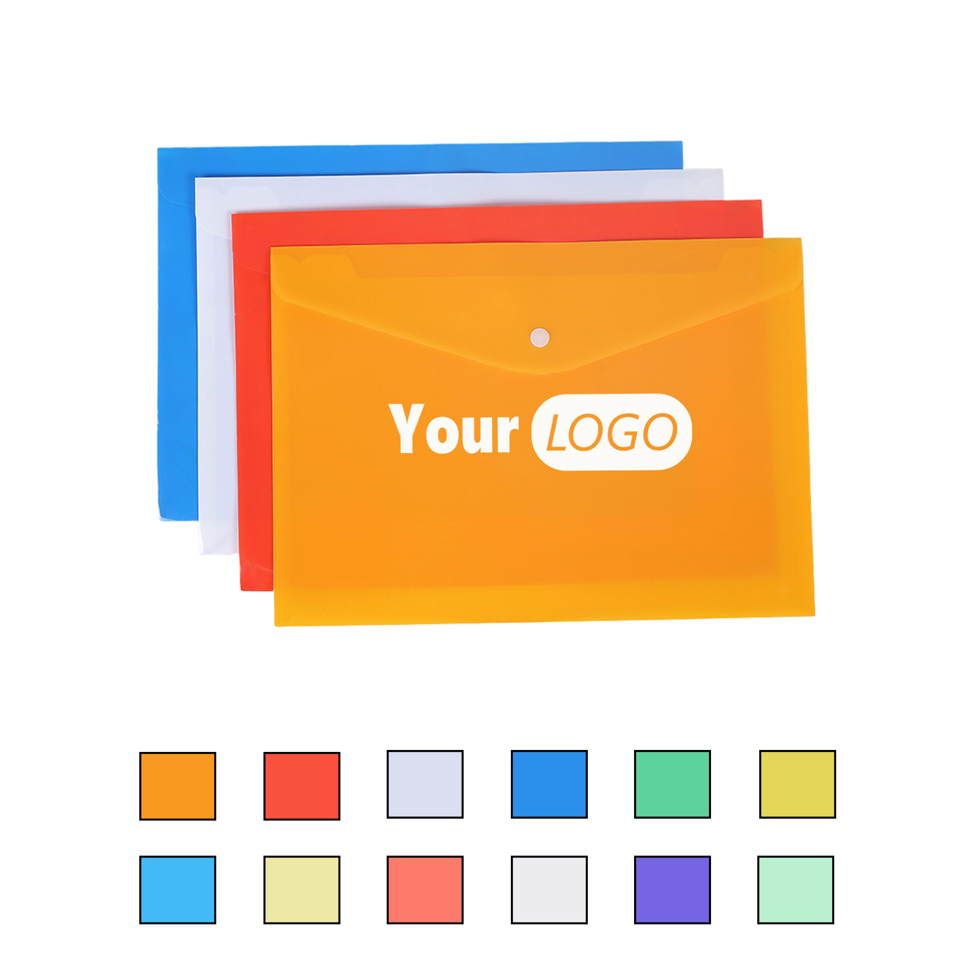 Transparent Envelope Folder with Snap Closure 1