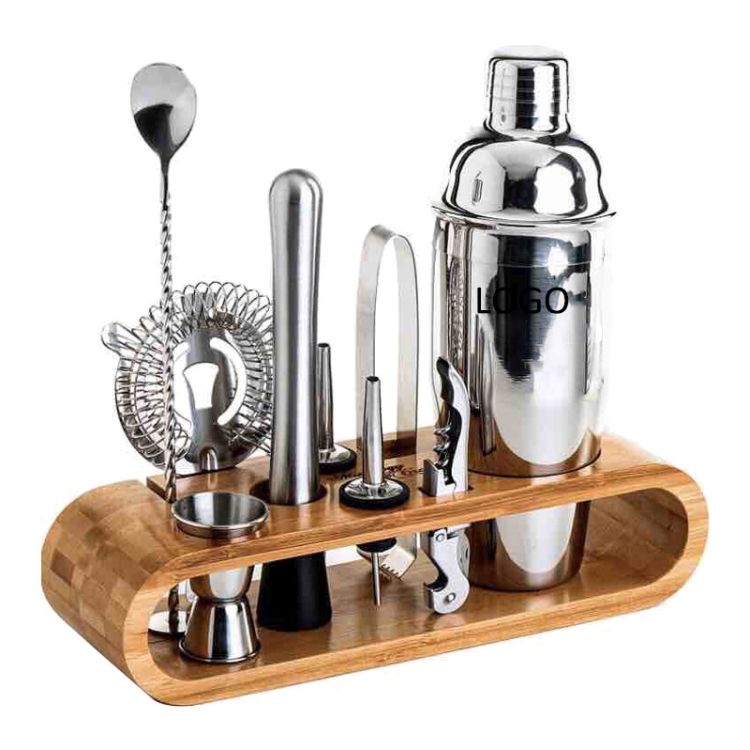 Cocktail Shaker Set Bartender Kit with Stand 1