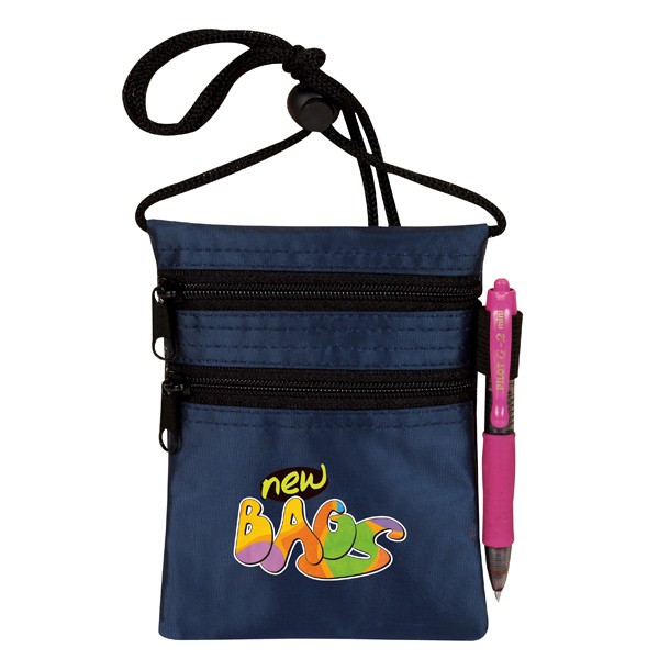 All Purpose Neck Wallet with Dual Zip Pockets 1