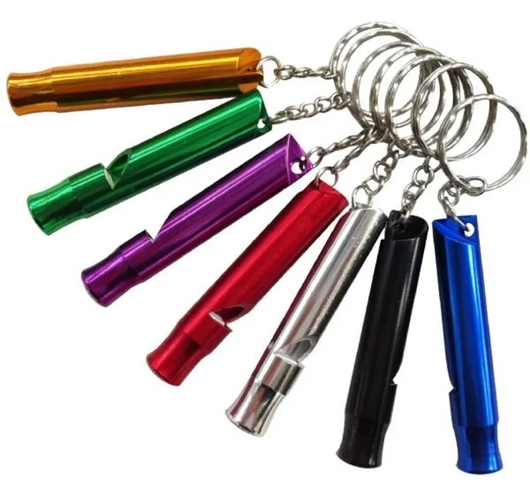 Aluminum Metal Whistle Key Chain 1