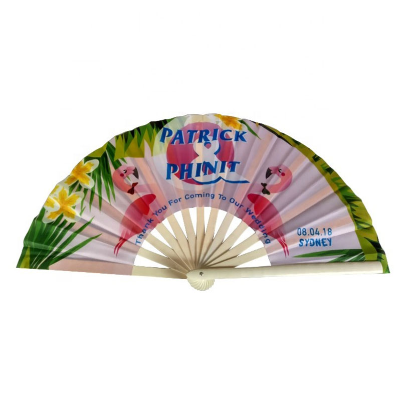 13 Inch Large Bamboo Fan Folding Hand Han 2
