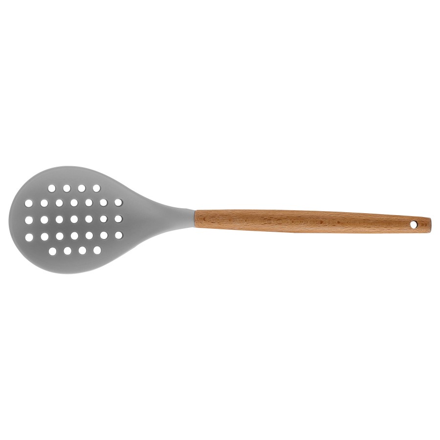 Silicone Cooking Or Serving Utensil With Wooden Handle 14
