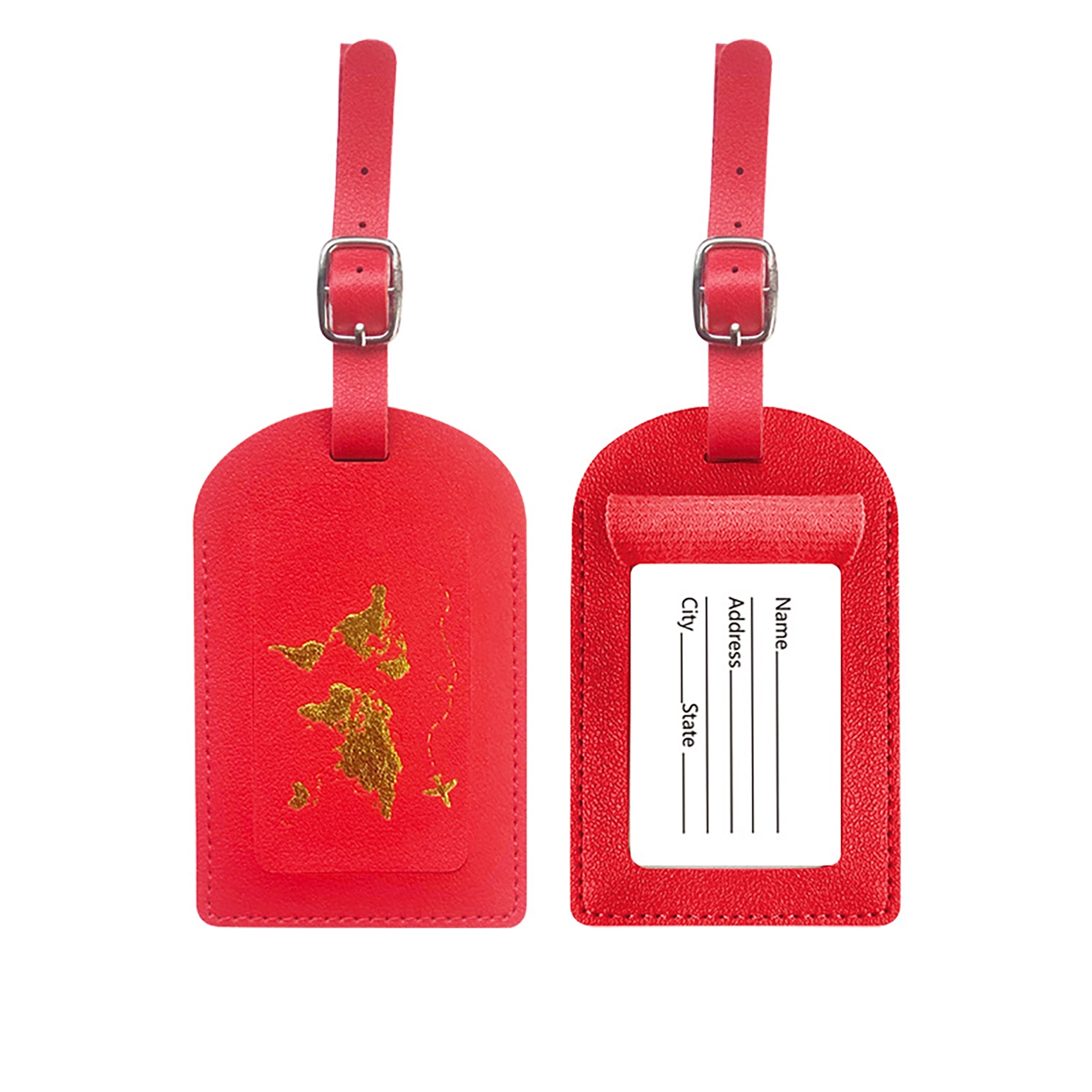 MOQ 100pcs PU Leather Passport Cover Luggage Tag Set 39