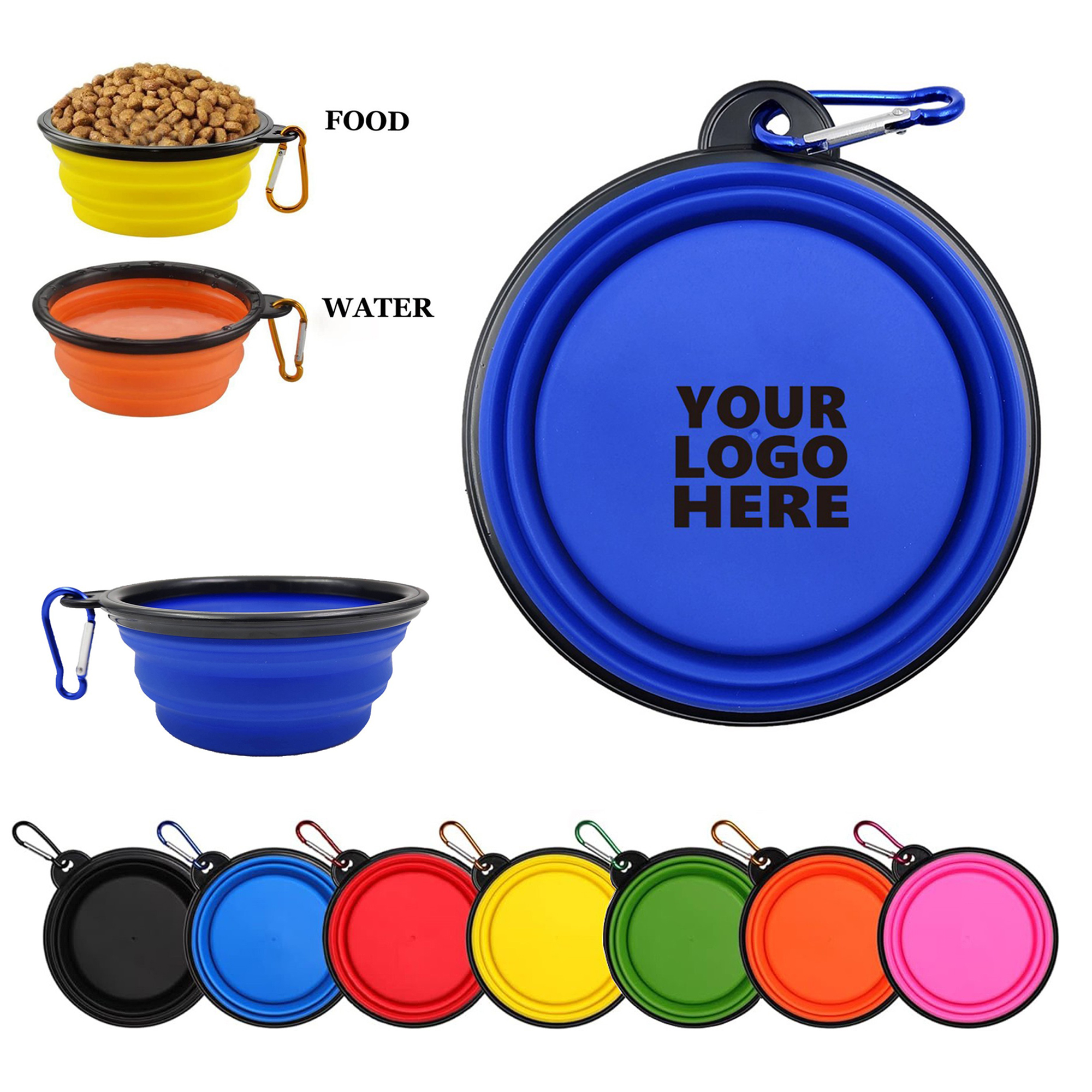 Easy Carry TPE Dog Bowl Foldable Travel Pet Drinking 12