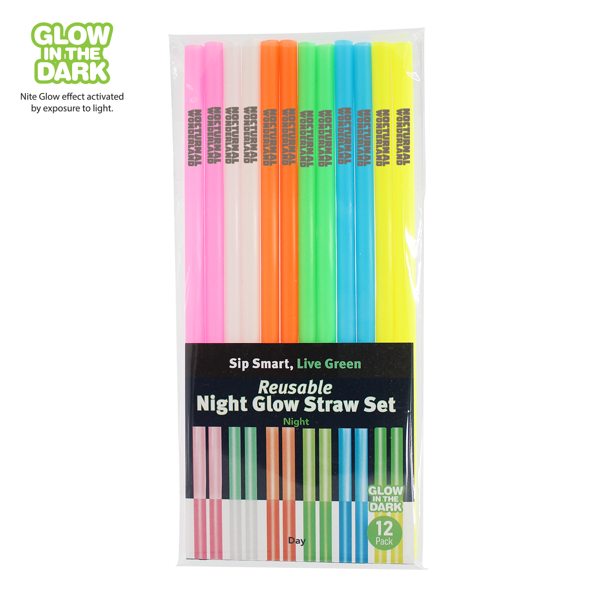 Nite Glow Reusable Straw - 12 Pack 3