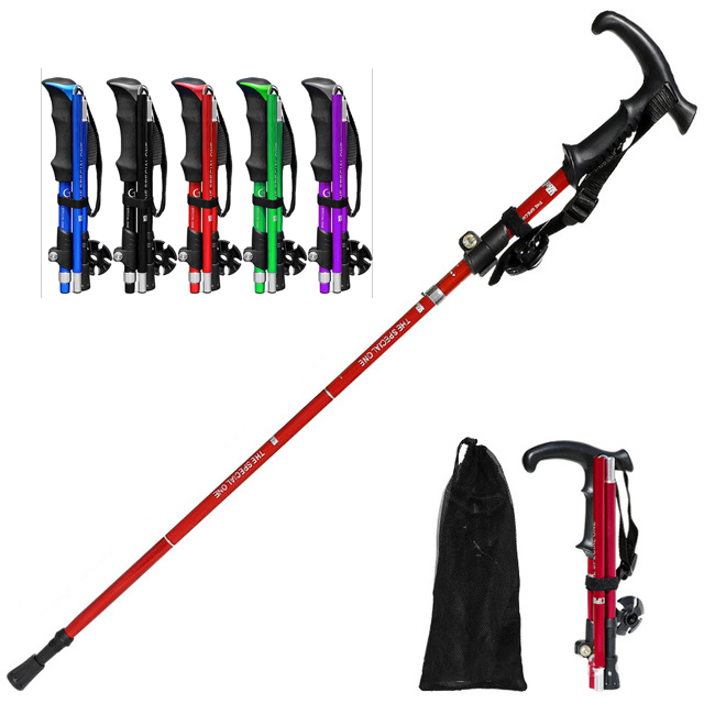 For Walking Outdoor Fold Trekking Poles Hiking Stick 2