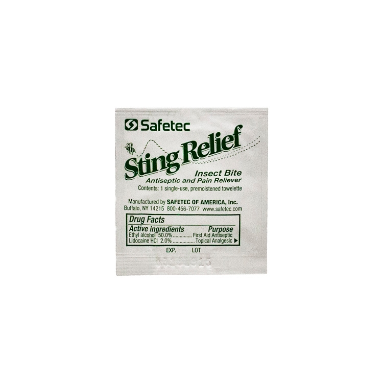 Safetec Sting Relief Wipe 1