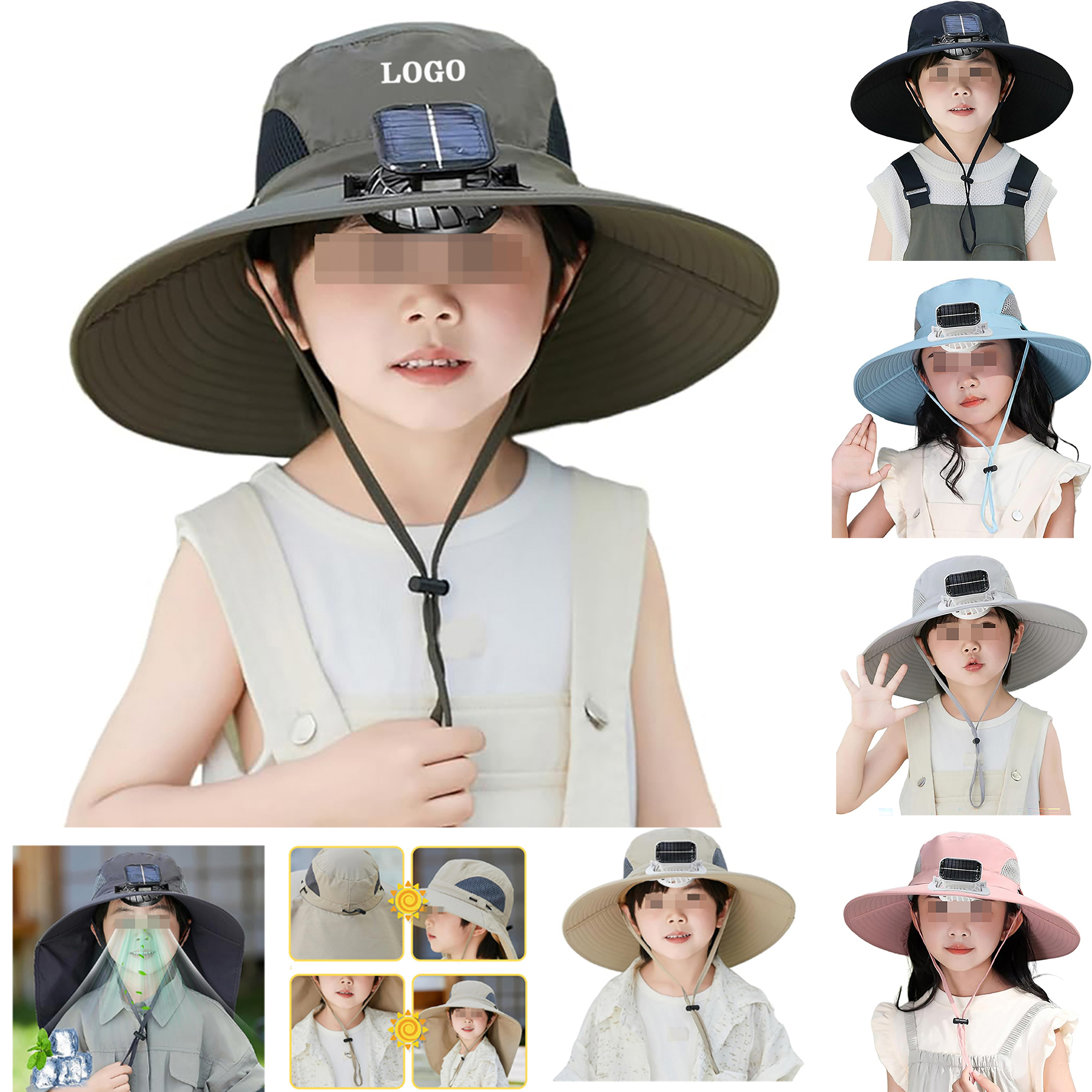 Kids Cooling Fan Hat 10