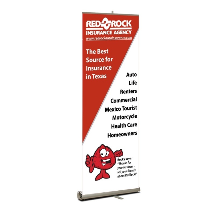 Roll-Star Retractable Banner portable banner stand Kit, Vinyl - 33" x 80" 3