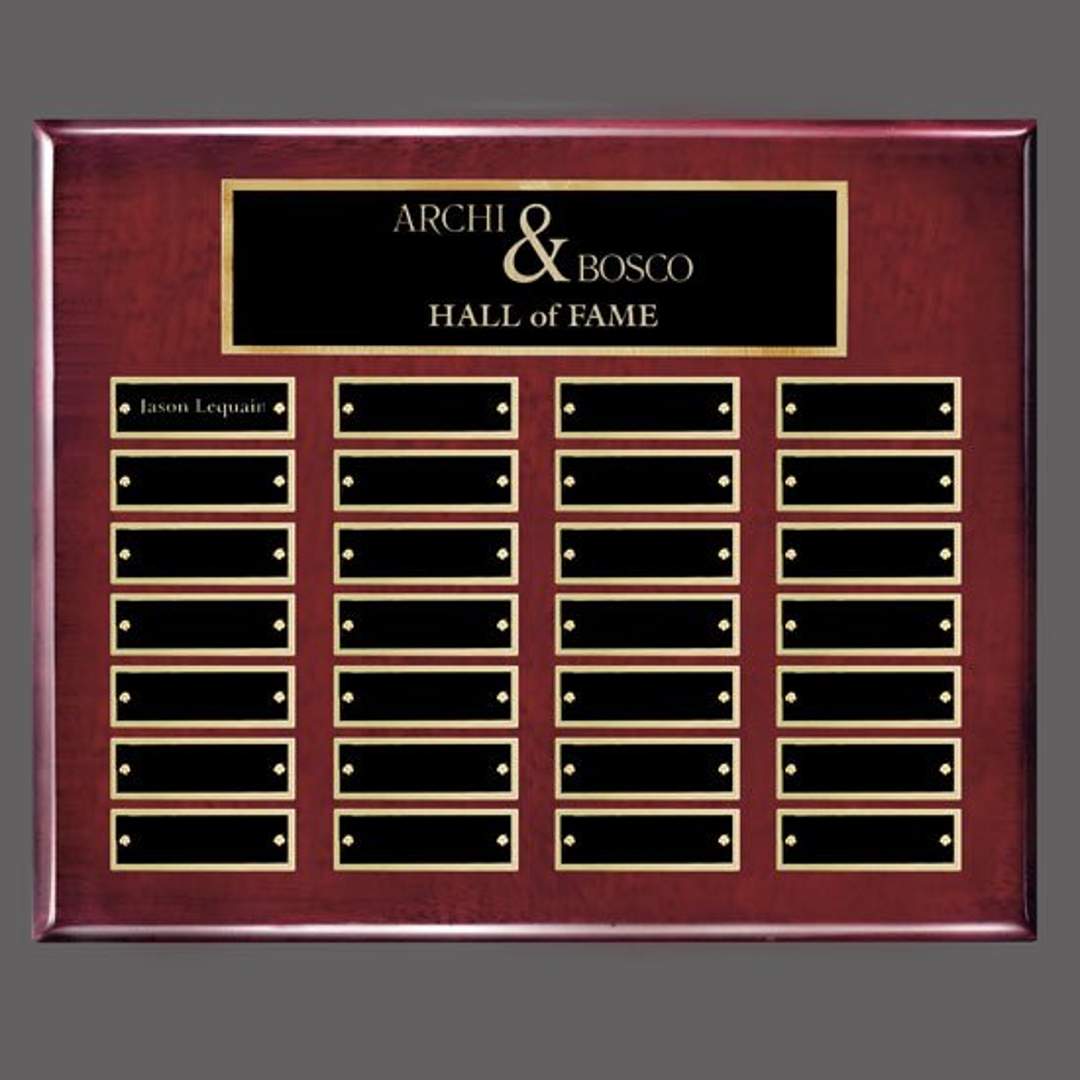 Oakleigh Horiz Pert/Plaque - Rosewood/Gold 4