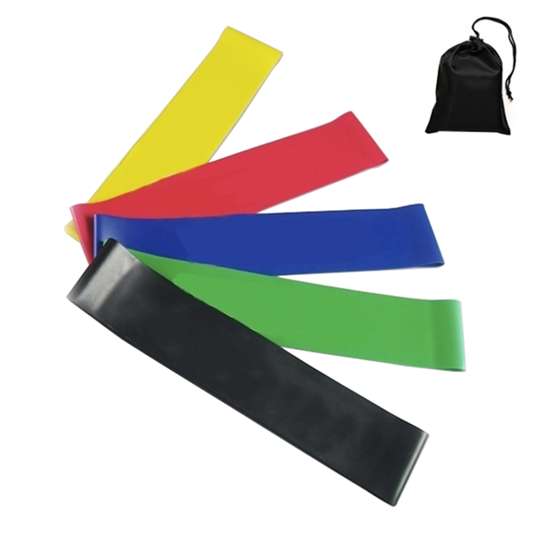 Latex Stretch Yoga Strap Band Set with Pouch 2