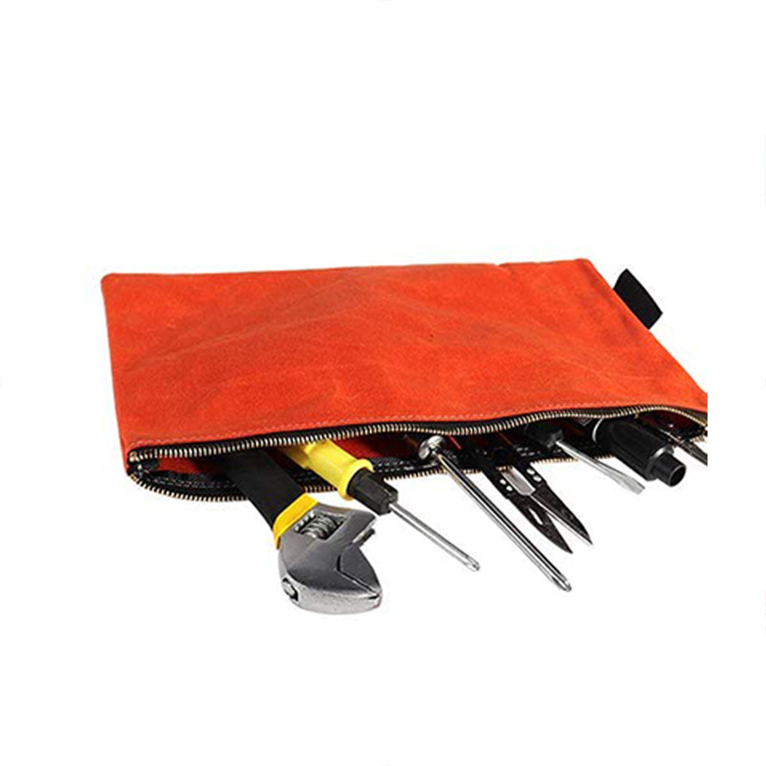 Flat Canvas Utility Pouch with Zipper 6