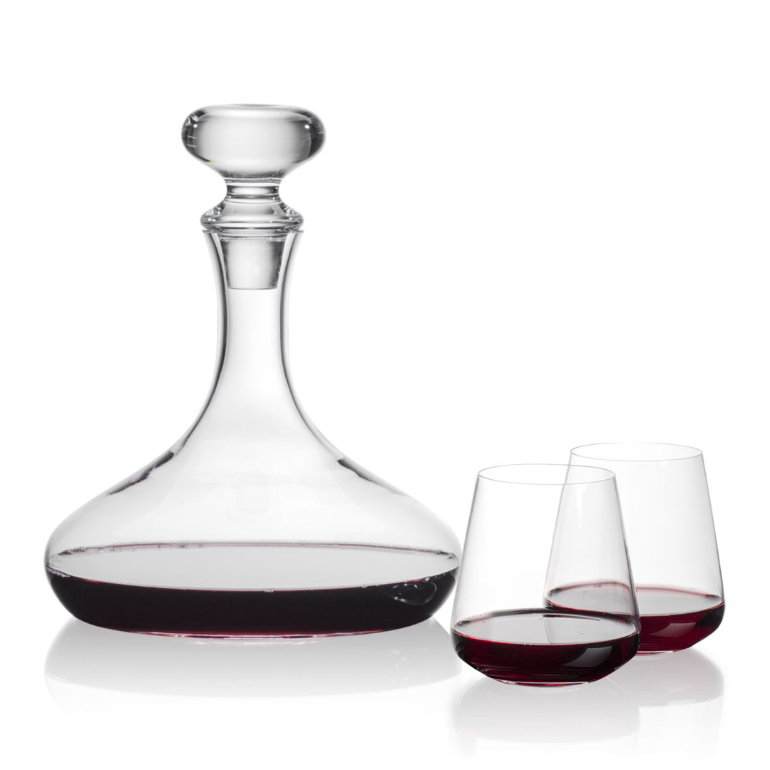 Stratford Decanter & Breckland Stemless Wine 6