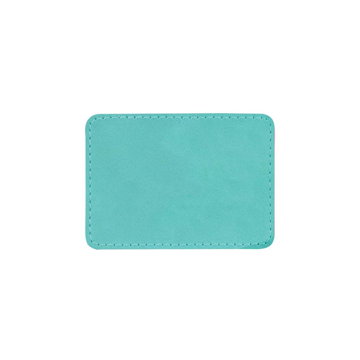 3" x 2" Teal Leatherette Rectangular Patch with Adhesive 2