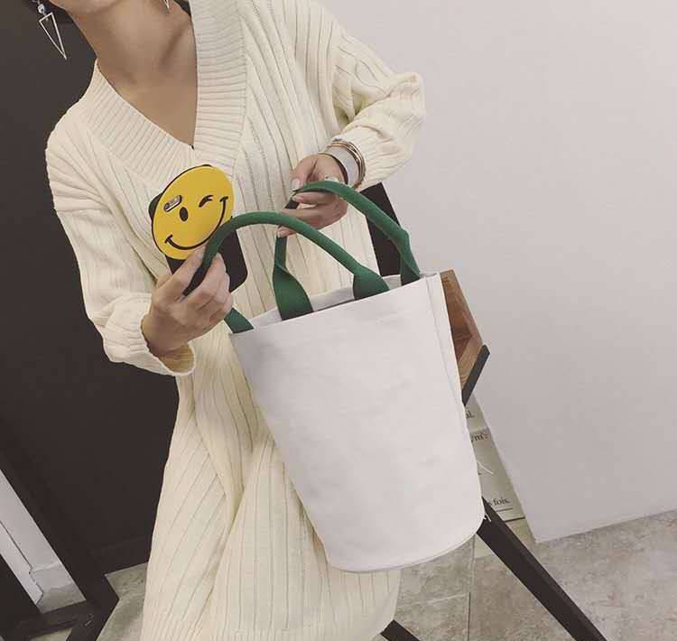 Tote Bag with Pocket Casual Bucket, custom tote bag with logo imprint 16