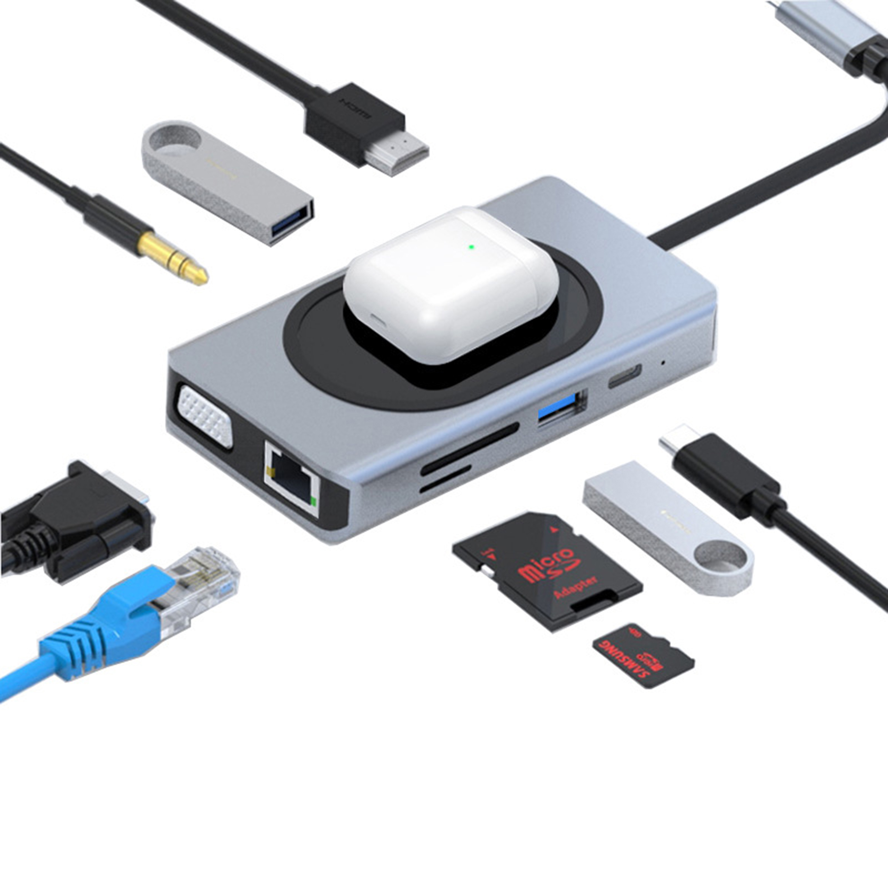 9-in-1 HUB Dock With Wireless Charging 1