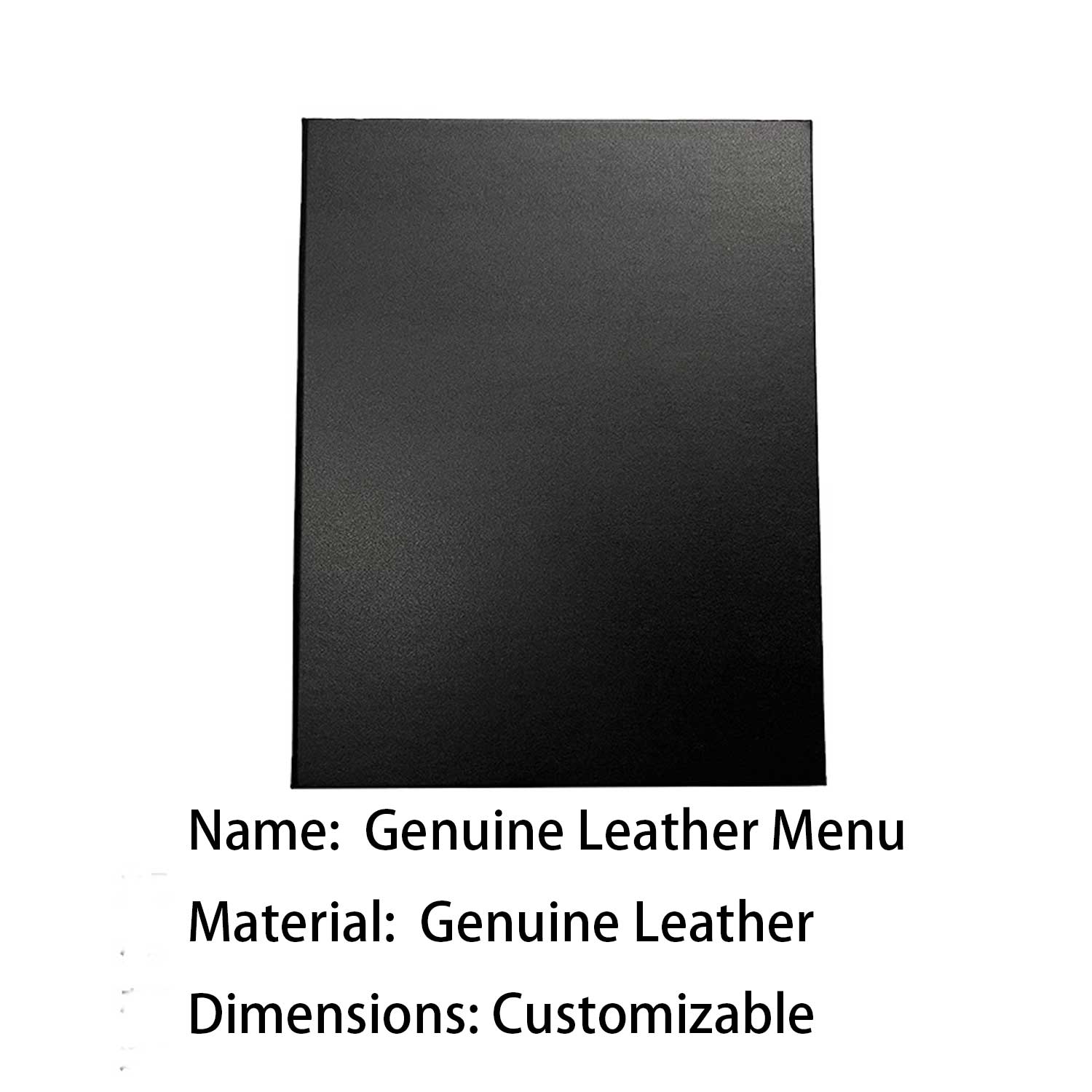 8.5*14 inch 4P PU Leather Cover - Custom Logo Hotel Menu 4