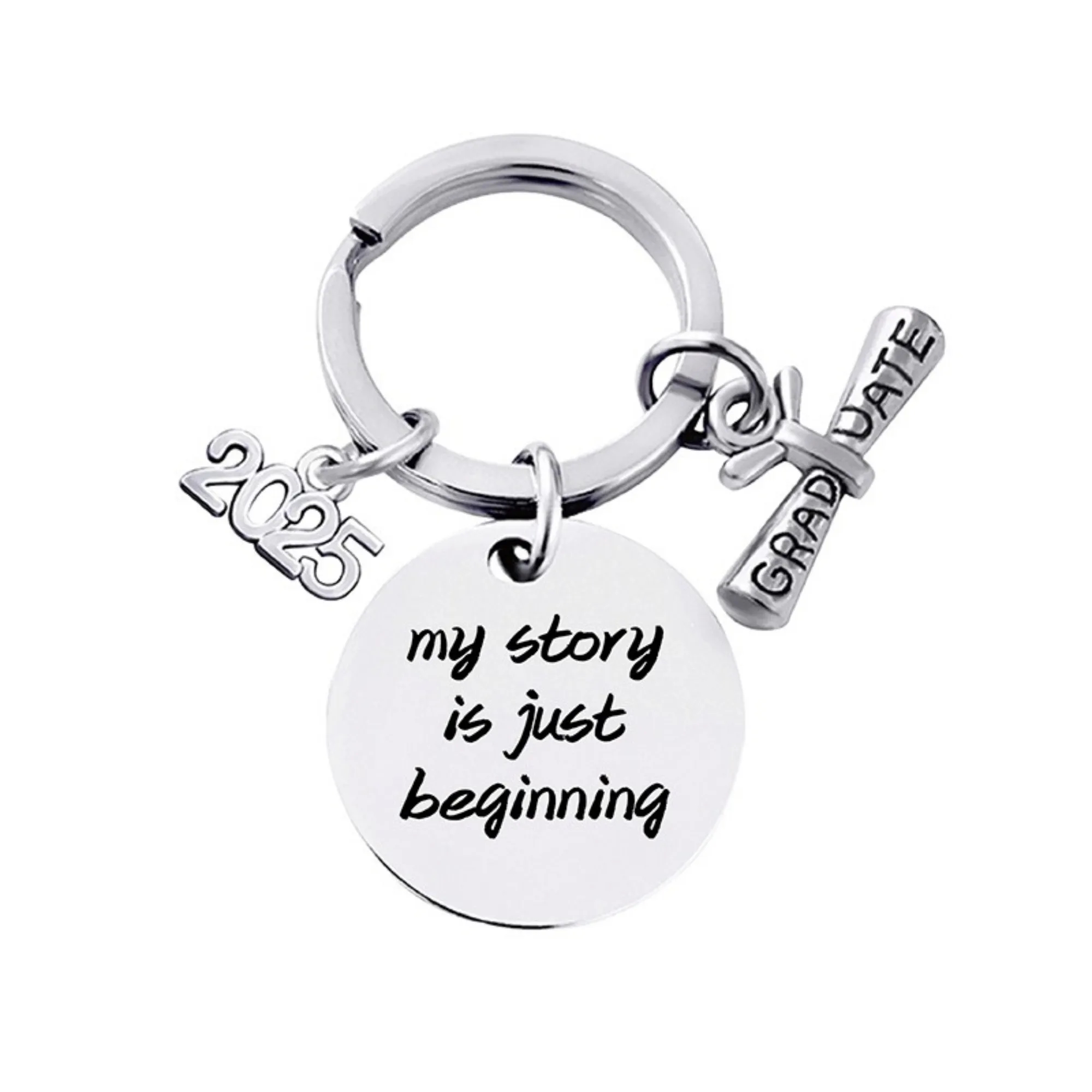 Stainless Grad Keychain 10
