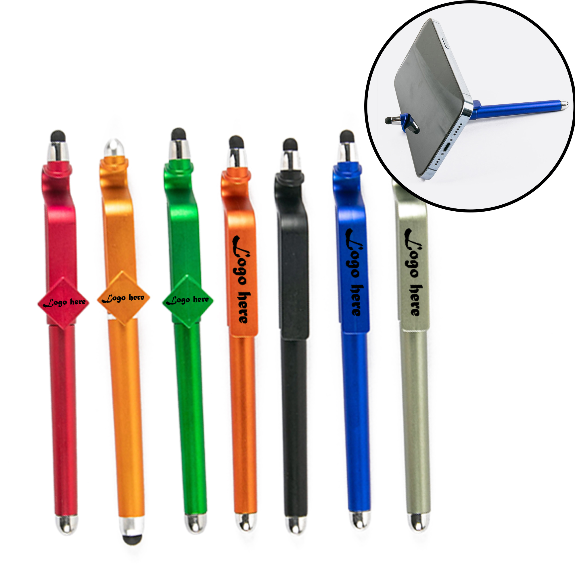 Ballpoint Pen with Fold-Out Phone Stand ?C Smooth Ink 2