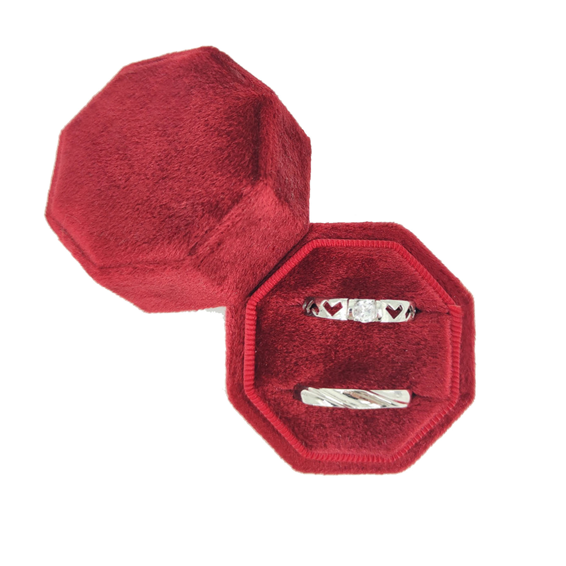 Velvet Octagon Ring Box 4