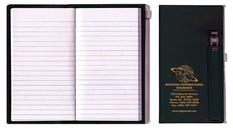 Tally Book Zip Back Planner w/ Clear Pen and Zip-Lock Pocket - Solid Color Cover 1