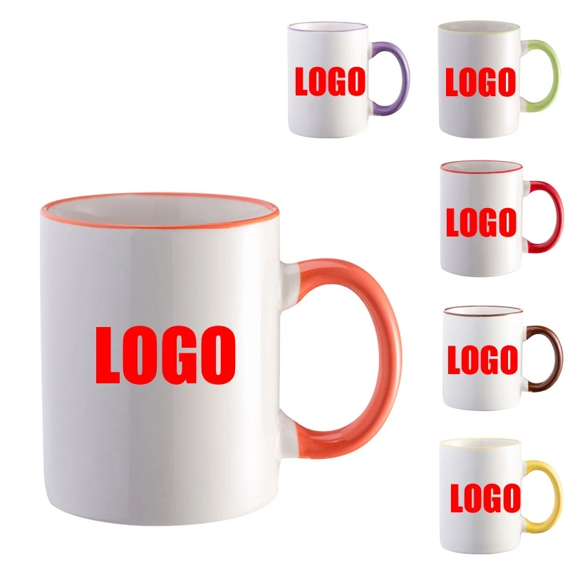 Custom 11 oz Smooth Ceramic Coffee Mug 5