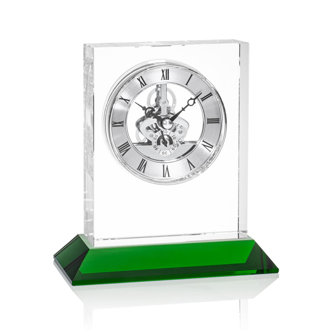 Ashland Clock on Base - Silver Dial 12