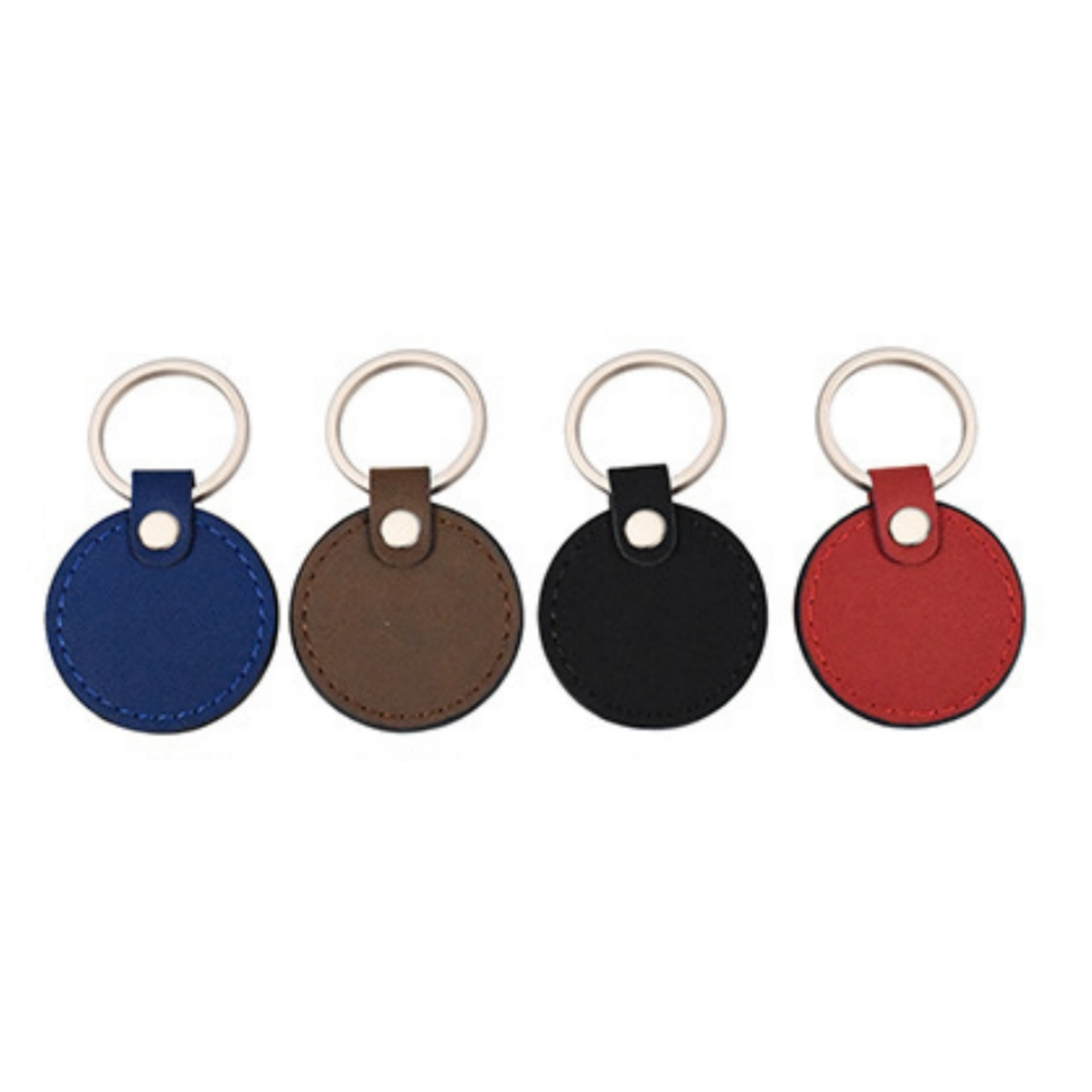 Round Leather Keychain 2