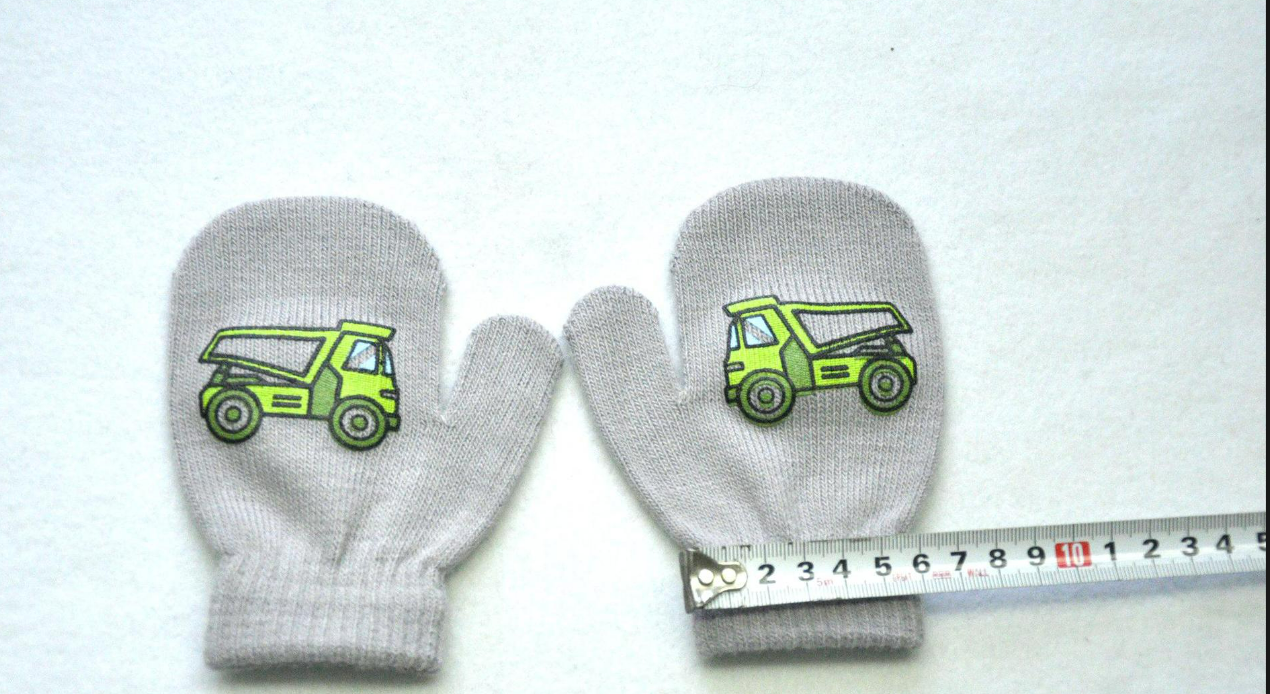 Acrylic Knitted Solid Color Gloves For Kid's /Children-Mitten Style 4