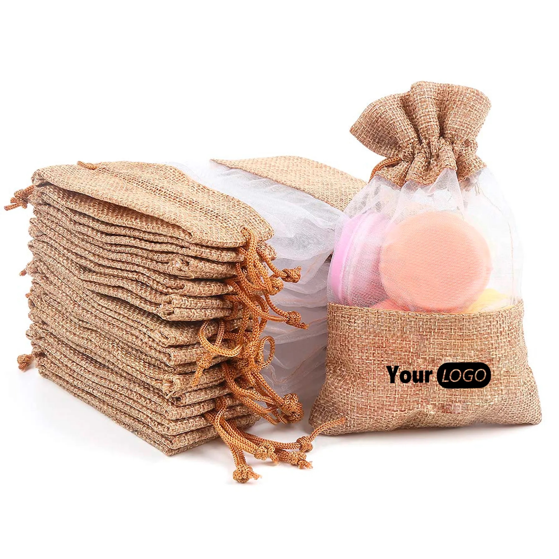 Burlap Drawstring Gift Bag 2