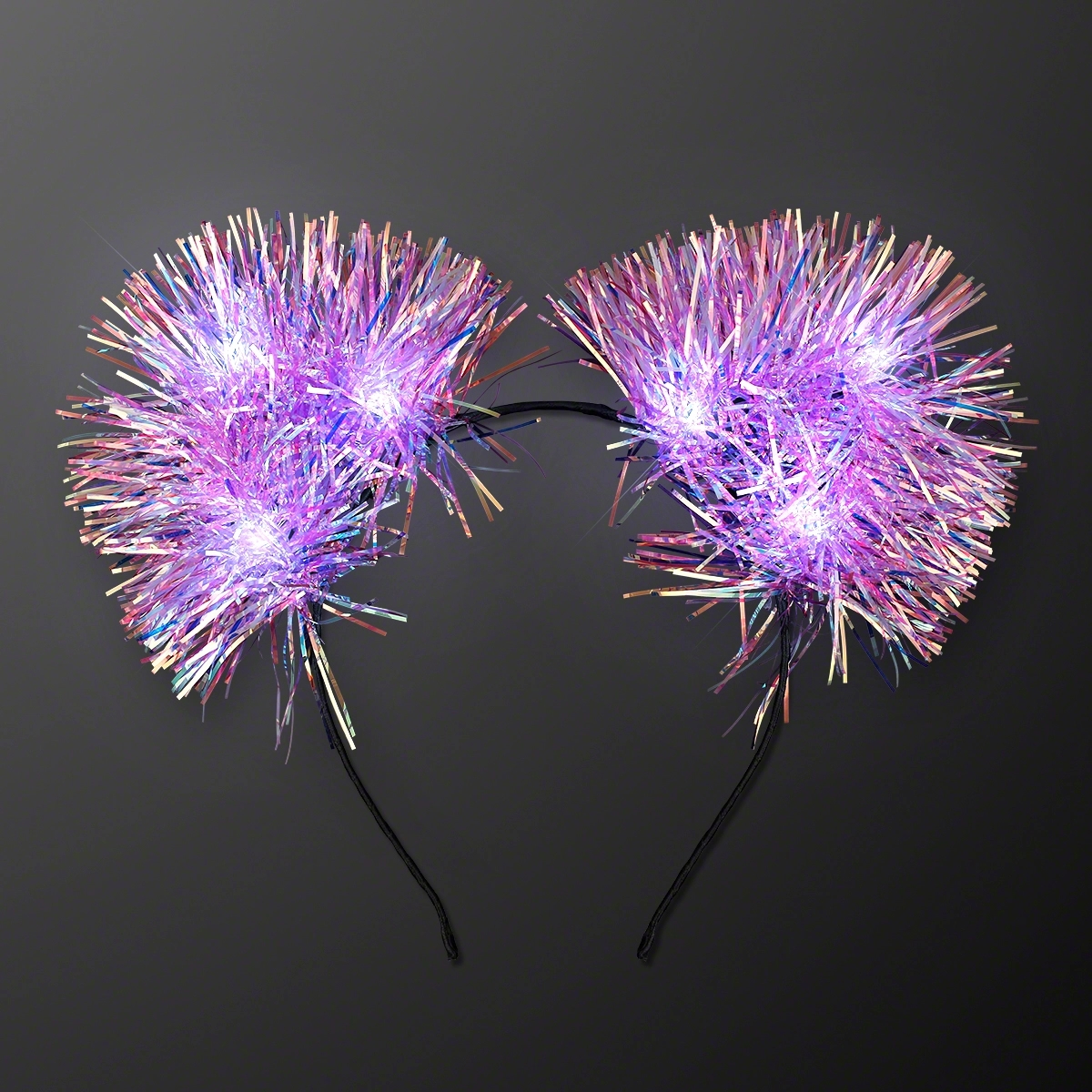 Still-Light Sparkle Iridescent Pom Ears 2