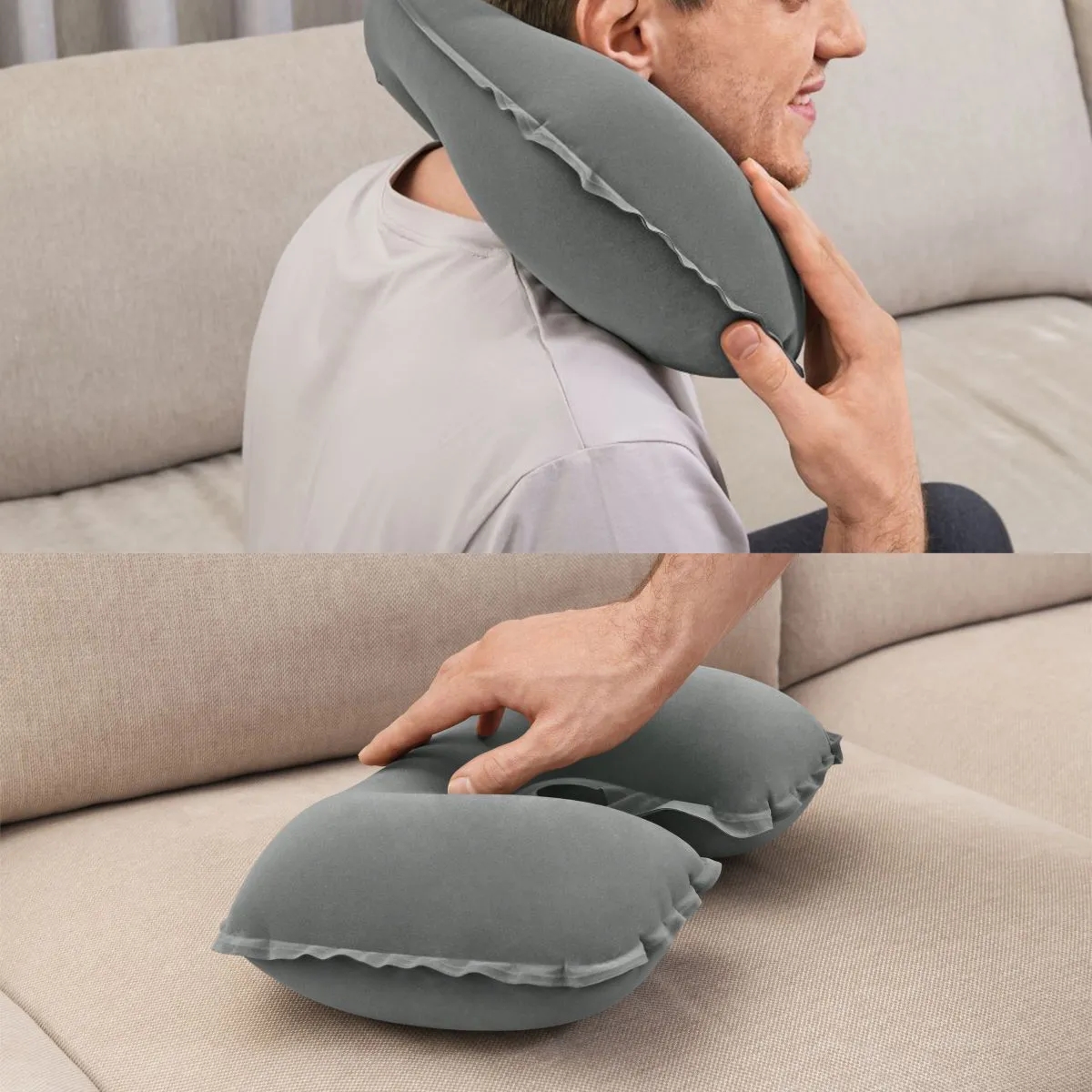Inflatable Travel Neck Pillow U Shaped Napping Pillowcase 5