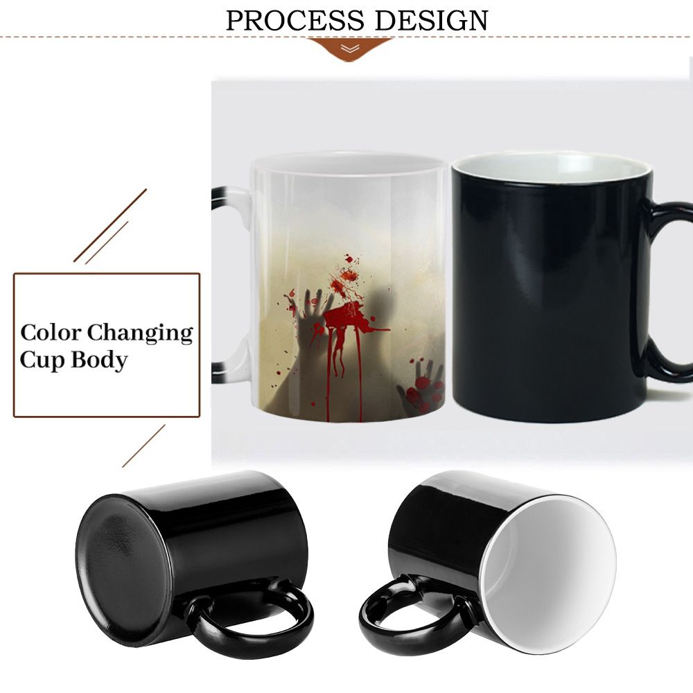 11 oz Promotional Full Color Changing Coffee Mugs 14