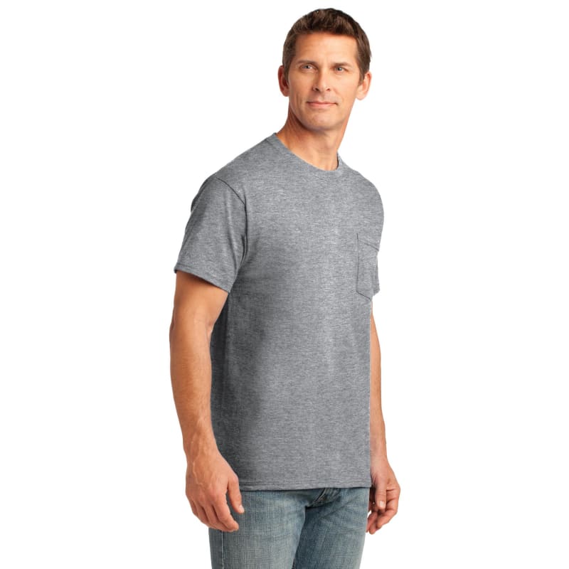 Port & Company Core Cotton Pocket Tee. 46