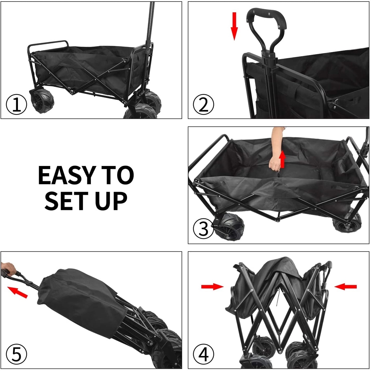 Heavy Duty Folding Wagon Cart Utility 4