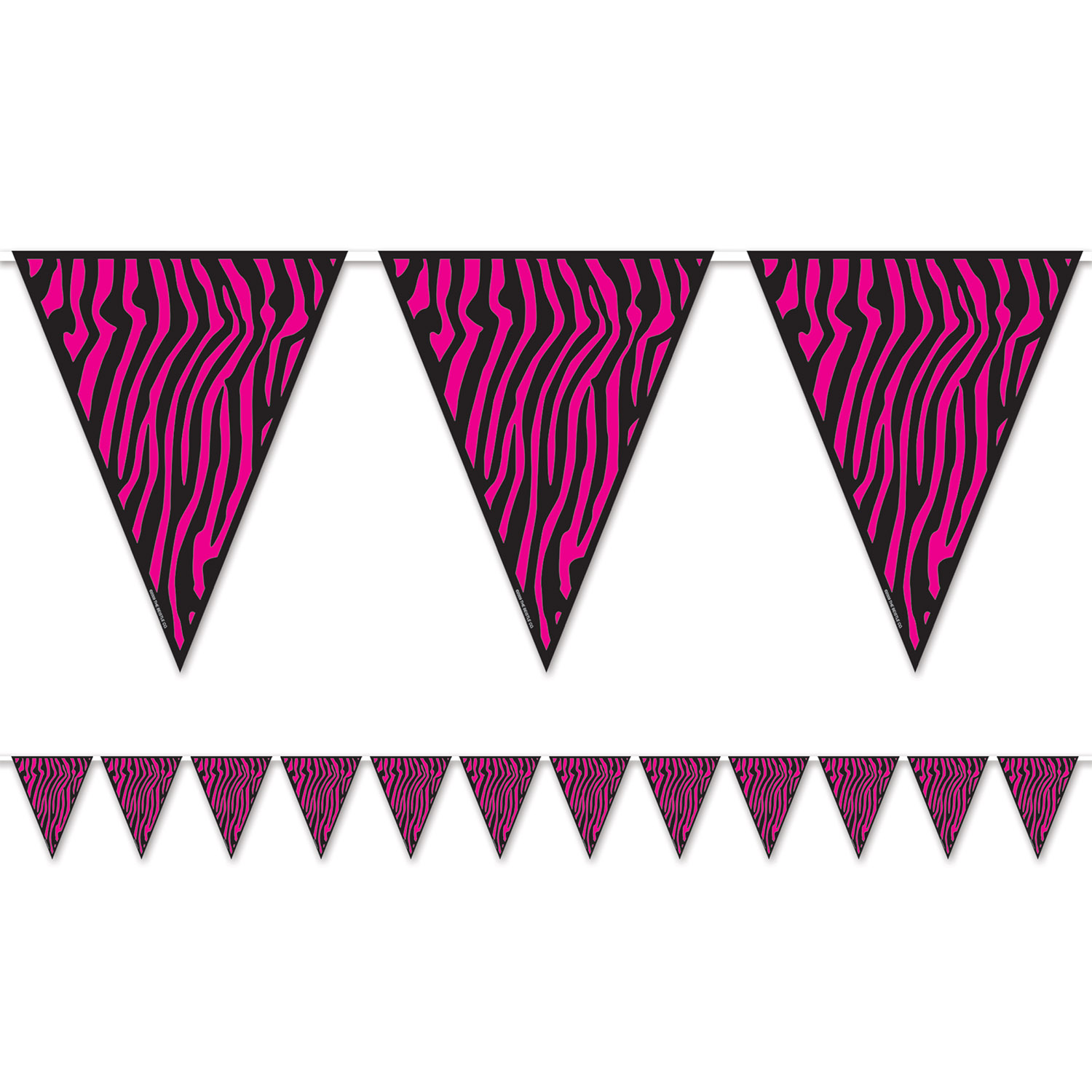 Zebra Print Pennant Banner