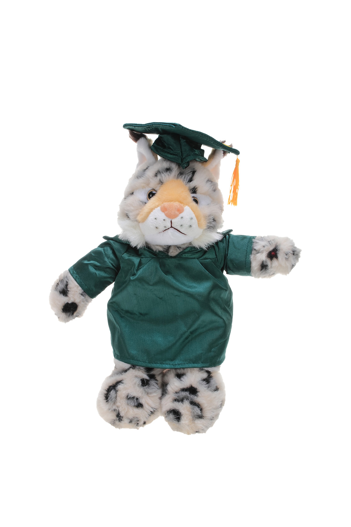 Soft Plush Wild Cat (Lynx) in Graduation Cap & Gown 3
