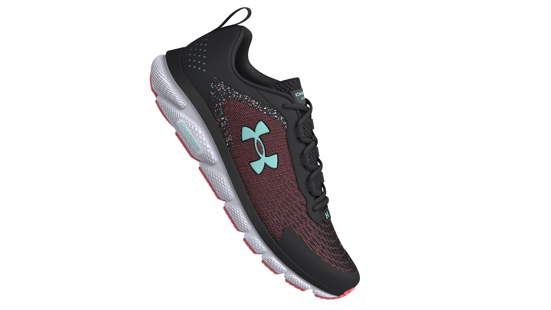 Women's UA Charged Assert 9 Wide (D) Paint Splatter Running Shoes 1