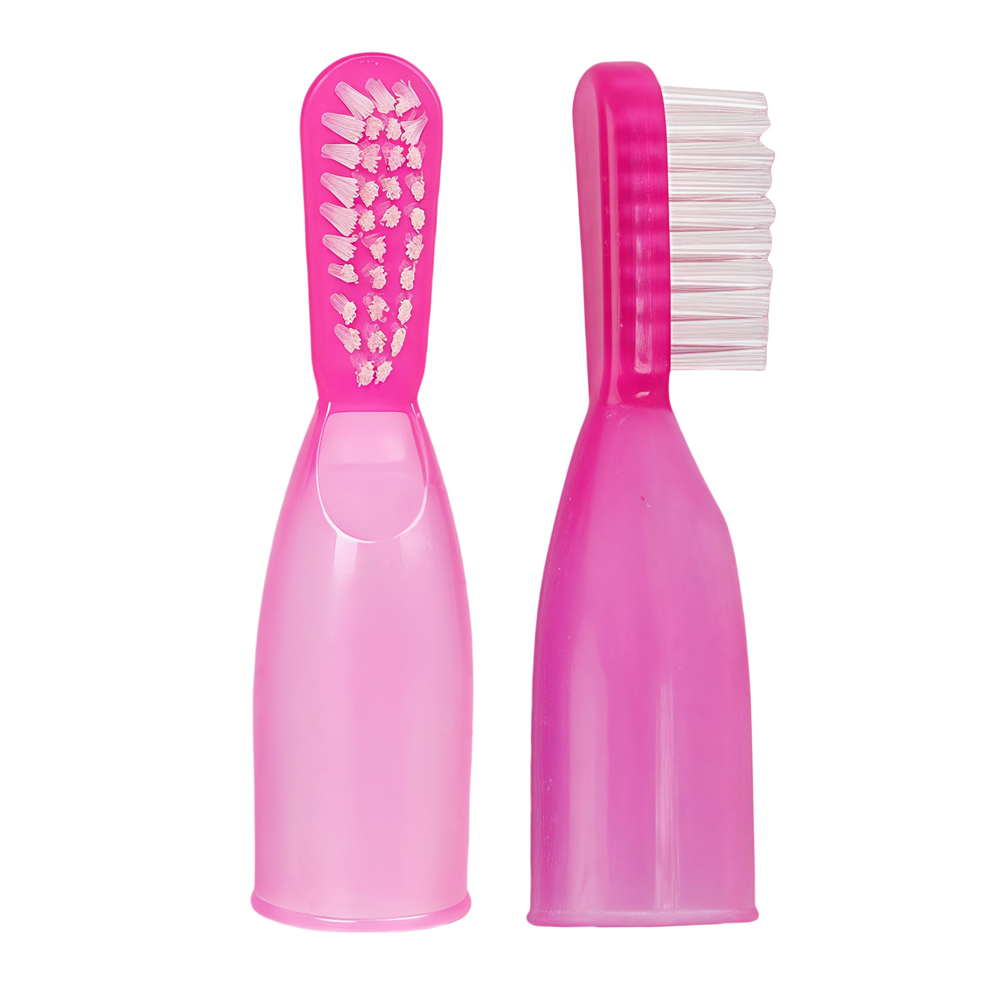 3" Safe Finger Toothbrush with Soft Short Handle, Non-Slip Grip 3