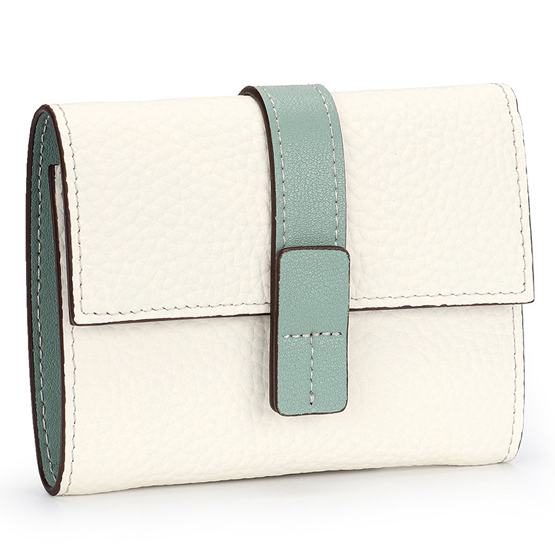 Genuine Leather Multifunctional handheld short wallet 11