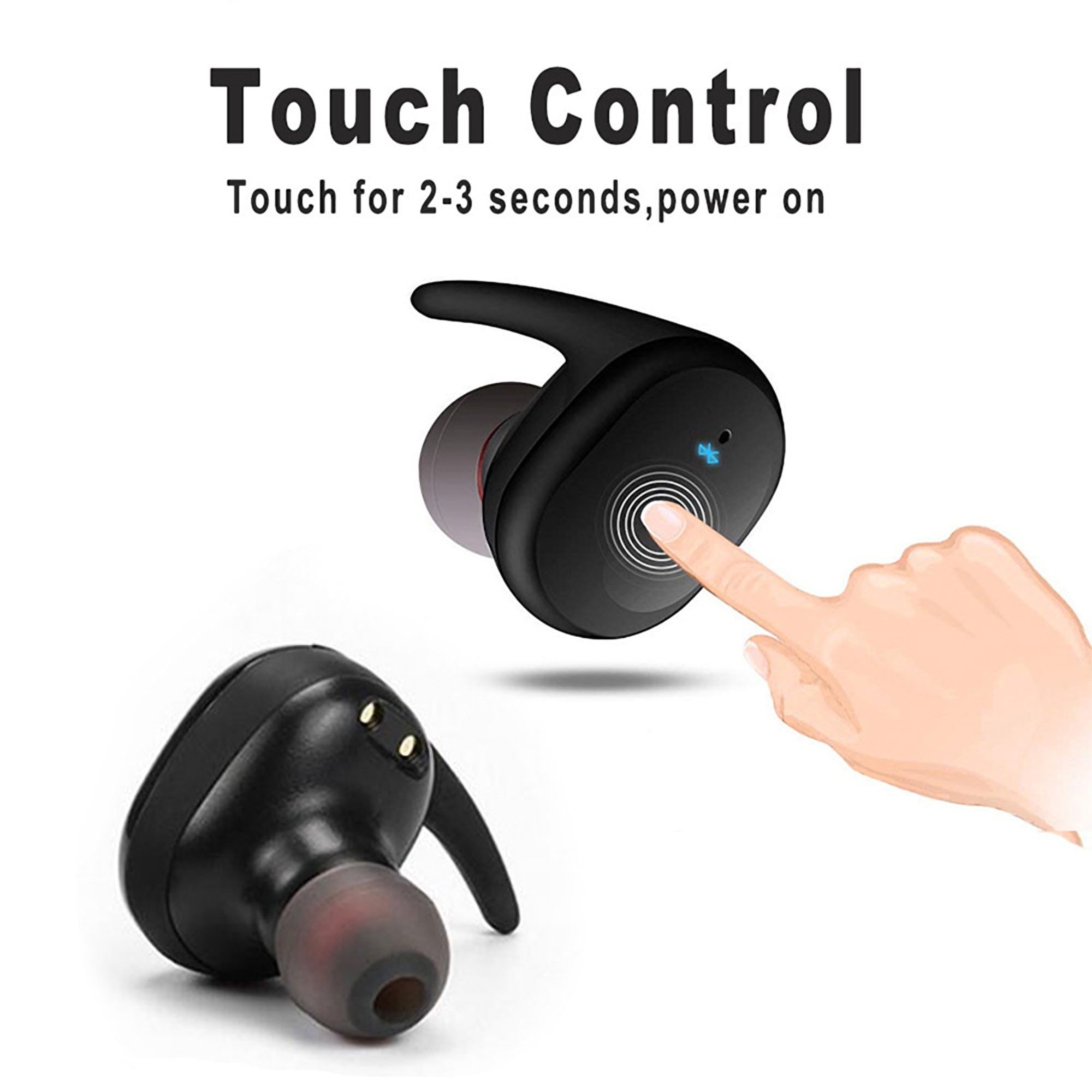 True Wireless Bluetooth Earbuds w/Charging Case 1
