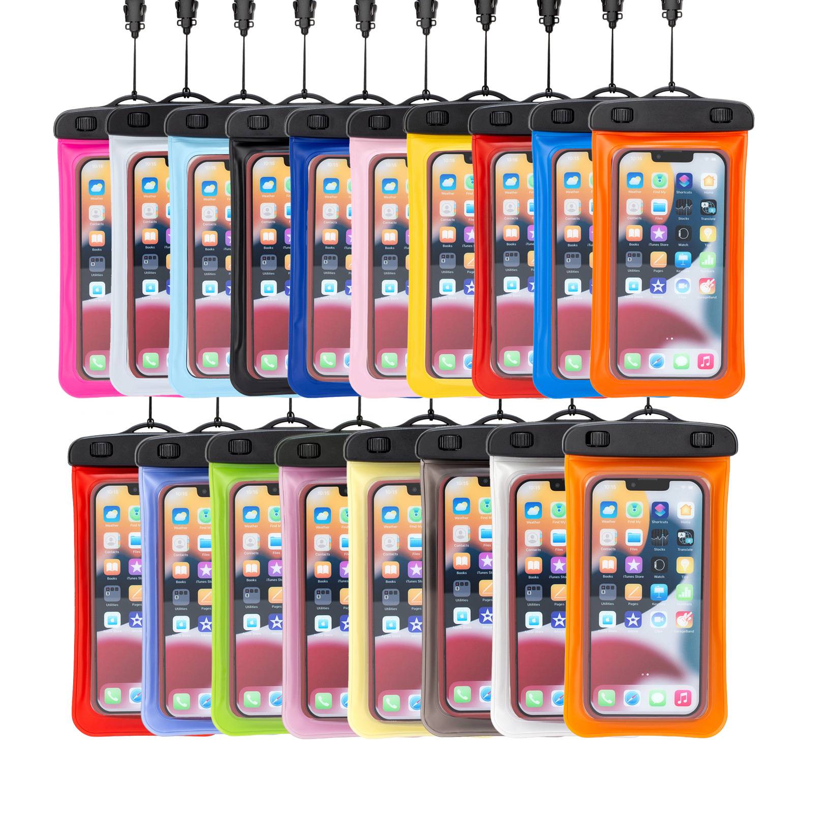PVC Waterproof Phone Pouch With Neck Strap 3