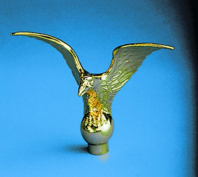 Metal Flying Eagle Indoor Flag Pole Ornament - 7" x 8-1/4" 1