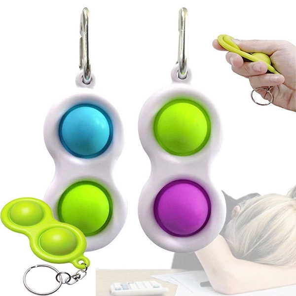 2PCS Simple Dimple Keychains 2