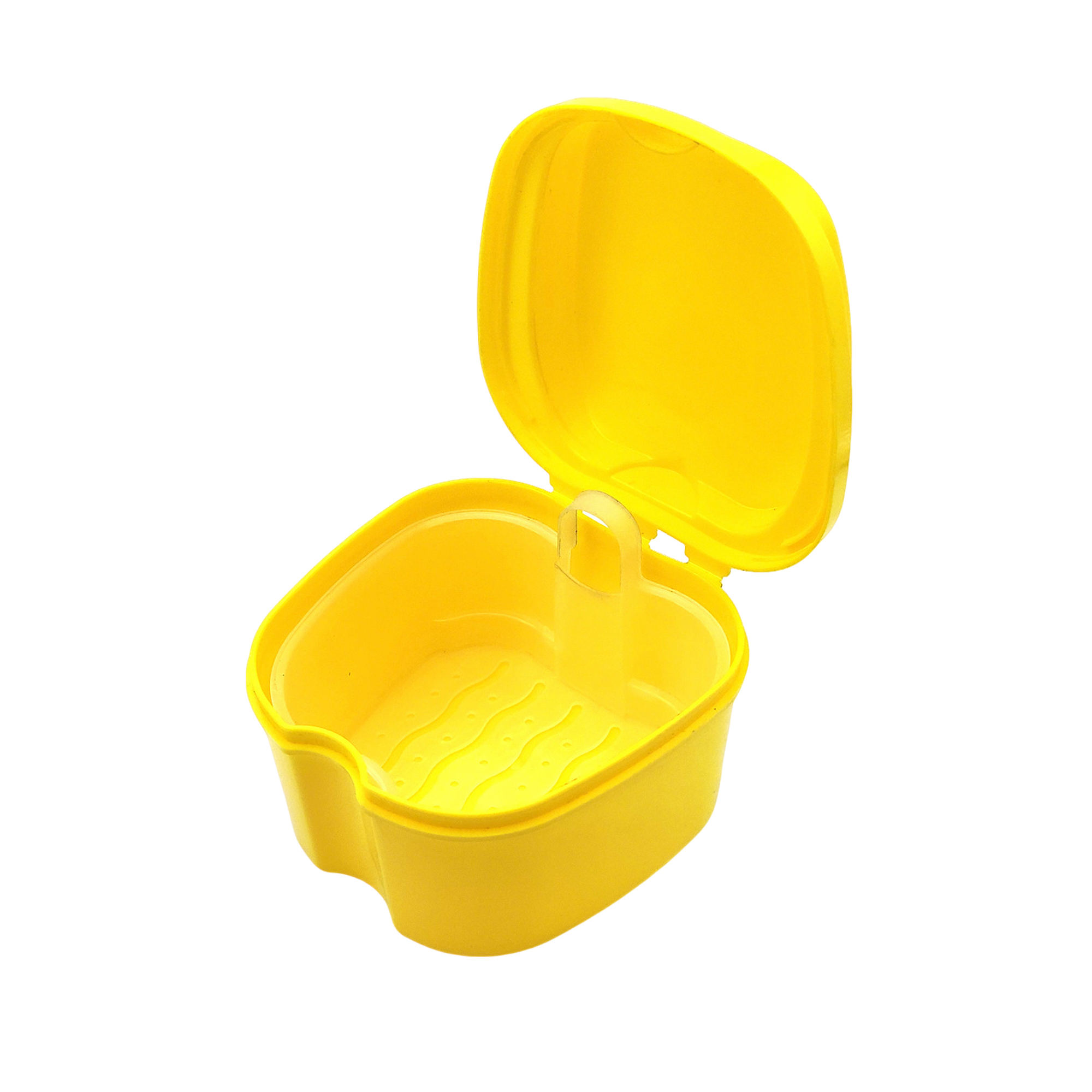 Portable Denture Soak Cup With Lift Out Strainer 3.54" Length X 3.74" Width X 2.56" Heig 6