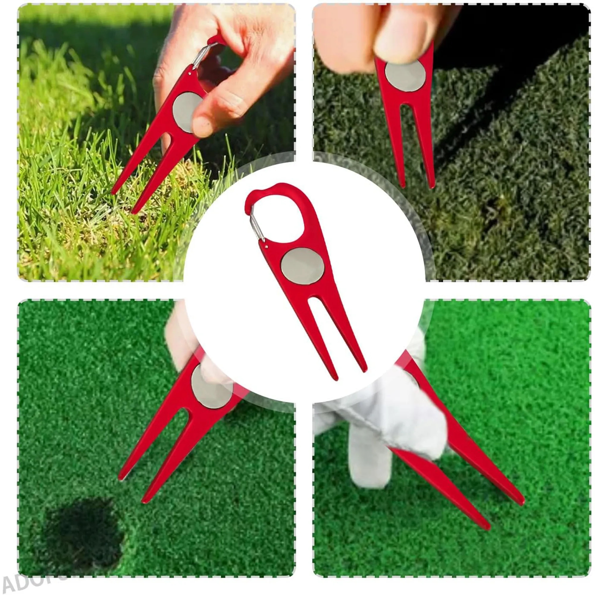 Ergonomic Aluminum Golf Green Fork 8