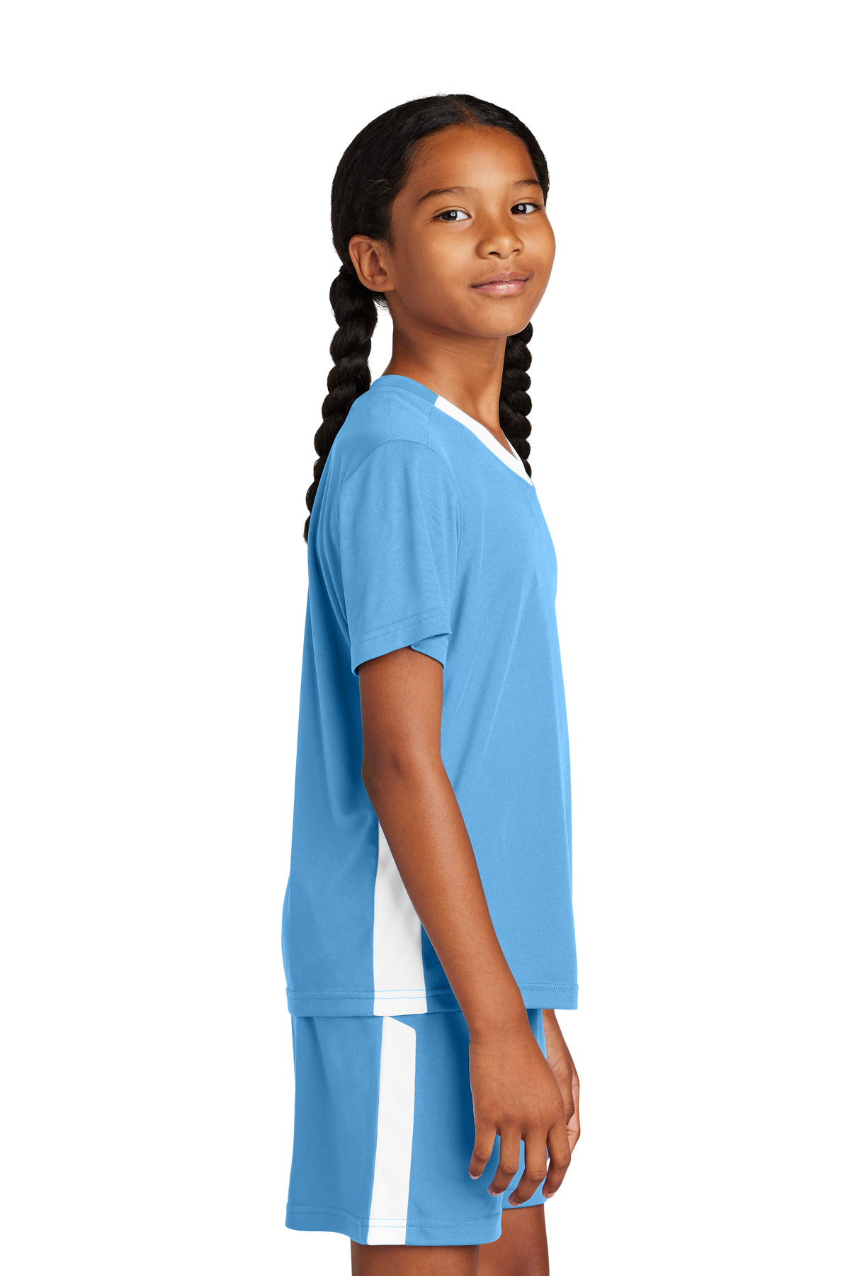 Sport-Tek Youth Competitor United V-Neck YST101 44
