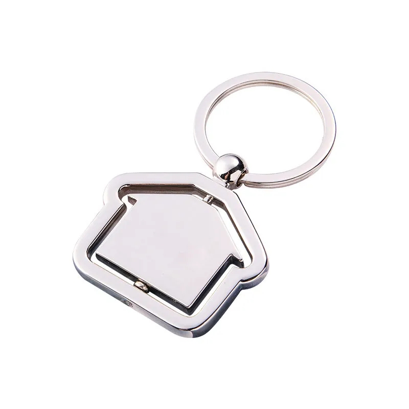 Metal House-Shaped Keychain 4