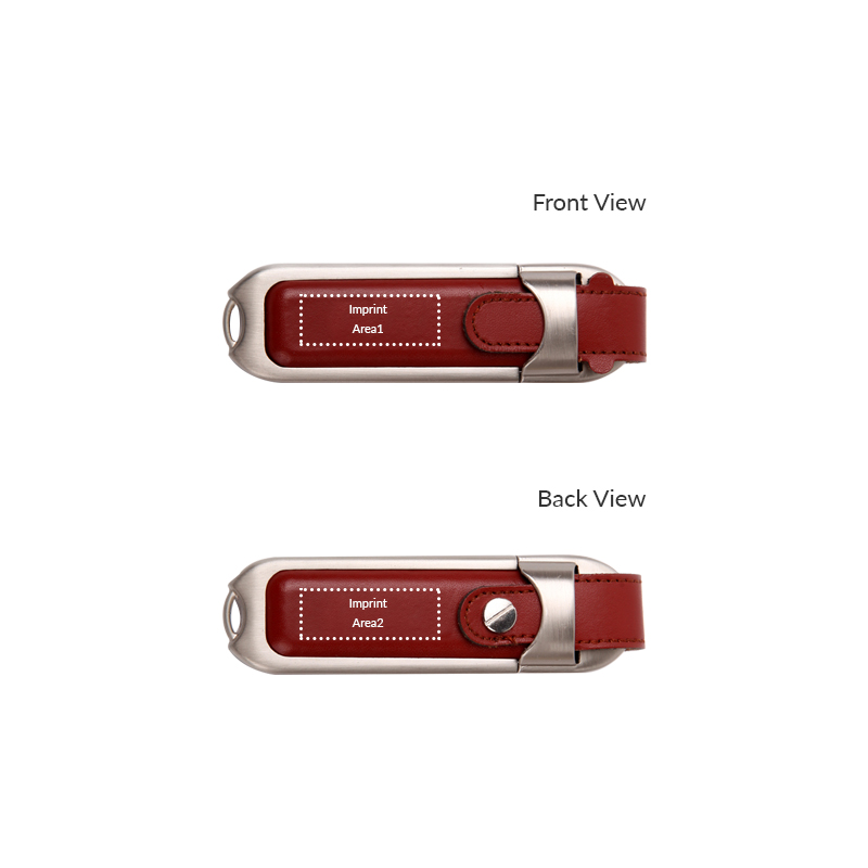 Rectangular Leather USB Flash Drive 2